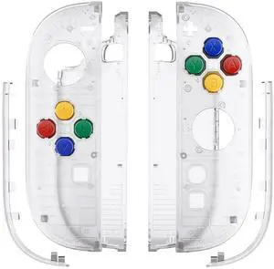 DIY Replacement Shell Buttons for Joycon 2, Custom Housing Faceplate Case + Decorative Strips + ABXY Direction Keys + Tools for Nintendo Switch 2 Controller - Essence Version - Clear @ DIY Replacement Shell Buttons for Joycon 2, Custom Housing Faceplate Case + Decorative Strips + ABXY Direction Keys + Tools for Nintendo Switch 2 Controller - Essence Version - Clear @