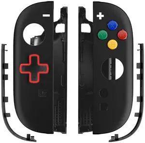 DIY Replacement Shell (D-Pad Version) with Buttons for Joycon 2, Custom Housing Faceplate Case + Decorative Strips + ABXY Dpad for Nintendo Switch 2 Controller - Essence Version - Black @ DIY Replacement Shell (D-Pad Version) with Buttons for Joycon 2, Custom Housing Faceplate Case + Decorative Strips + ABXY Dpad for Nintendo Switch 2 Controller - Essence Version - Black @