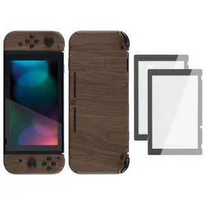 Colorful Border Screen Protector + Wood Grain DIY Replacement Full Set Shell for Nintendo Switch @ Colorful Border Screen Protector + Wood Grain DIY Replacement Full Set Shell for Nintendo Switch @