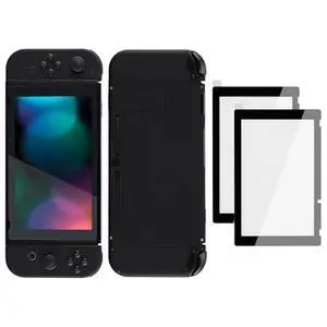 Colorful Border Screen Protector + Black DIY Replacement Full Set Shell for Nintendo Switch @ Colorful Border Screen Protector + Black DIY Replacement Full Set Shell for Nintendo Switch @