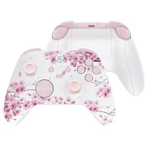 Full Set Shell Buttons for Xbox Series X & S Controller, Cherry Blossom Whisper Custom Replacement Side Rails Grips Front Back Plate Cover for Xbox Core Wireless Controller - No Console @ Full Set Shell Buttons for Xbox Series X & S Controller, Cherry Blossom Whisper Custom Replacement Side Rails Grips Front Back Plate Cover for Xbox Core Wireless Controller - No Console @