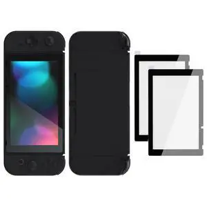 Colorful Border Screen Protector +Black Dpad Version DIY Replacement Full Set Shell for Nintendo Switch @ Colorful Border Screen Protector +Black Dpad Version DIY Replacement Full Set Shell for Nintendo Switch @