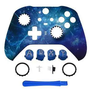 Blue Nebula Patterned Faceplate Shell + Three-Tone ABXY Button for Xbox Elite 2 Core Controller @ Blue Nebula Patterned Faceplate Shell + Three-Tone ABXY Button for Xbox Elite 2 Core Controller @