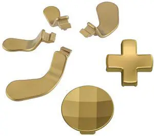 6 in 1 Magnetic Metal Stainless Steel D-pads + Replacement Back Paddles for Xbox One Elite Series 2 Controller, Elite Series 2 Core Controller - Metalic Gold @ 6 in 1 Magnetic Metal Stainless Steel D-pads + Replacement Back Paddles for Xbox One Elite Series 2 Controller, Elite Series 2 Core Controller - Metalic Gold @