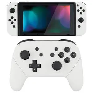 White Custom Shell for Nintendo Switch, Octagonal Gated Sticks Design Replacement Full Set Shell for Nintendo Switch Pro Controller - Console Controller NOT Included @ White Custom Shell for Nintendo Switch, Octagonal Gated Sticks Design Replacement Full Set Shell for Nintendo Switch Pro Controller - Console Controller NOT Included @