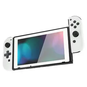 White Dpad Version Joycon Handheld Controller Housing w/Full Set Button, Custom Replacment Shell Case with Colorful Border Tempered Glass Screen Protector for Nintendo Switch Joy-Con @ White Dpad Version Joycon Handheld Controller Housing w/Full Set Button, Custom Replacment Shell Case with Colorful Border Tempered Glass Screen Protector for Nintendo Switch Joy-Con @