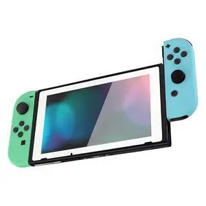 Soft Touch Joycon Handheld Controller Housing with Full Set Black Buttons, Custom Replacment Shell Case with White Border Tempered Glass Screen Protector for Nintendo Switch Joy-Con @ Soft Touch Joycon Handheld Controller Housing with Full Set Black Buttons, Custom Replacment Shell Case with White Border Tempered Glass Screen Protector for Nintendo Switch Joy-Con @
