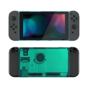 Clear Emerald Green Faceplate Backplate DIY Replacement Housing Shell Case for Nintendo Switch Console with Kickstand JoyCon Console NOT Included @ Clear Emerald Green Faceplate Backplate DIY Replacement Housing Shell Case for Nintendo Switch Console with Kickstand JoyCon Console NOT Included @