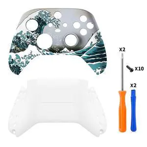 Custom The Great Wave Patterned Shell for Xbox Series X|S + Bottom Shell for Xbox Series X/S Controller @ Custom The Great Wave Patterned Shell for Xbox Series X|S + Bottom Shell for Xbox Series X/S Controller @