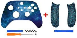 Blue Nebula Patterned Shell + Replacement Left Right Side Rails for Xbox Series X/S Controller @ Blue Nebula Patterned Shell + Replacement Left Right Side Rails for Xbox Series X/S Controller @