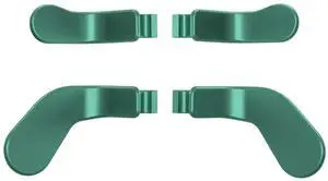 4 pcs Stainless Steel Paddles for Xbox Elite 2 Controller, Replacement Interchangeable Hair Trigger Locks for Xbox One Elite, Xbox Elite Series 2 Core Controller - Metallic Aqua Green @ 4 pcs Stainless Steel Paddles for Xbox Elite 2 Controller, Replacement Interchangeable Hair Trigger Locks for Xbox One Elite, Xbox Elite Series 2 Core Controller - Metallic Aqua Green @