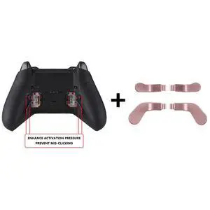 Enhancement Metal Pad Kits + Metallic Rose Gold Stainless Steel Paddles for Xbox Elite Series 2, Elite Series 2 Core Controller (Model 1797) @ Enhancement Metal Pad Kits + Metallic Rose Gold Stainless Steel Paddles for Xbox Elite Series 2, Elite Series 2 Core Controller (Model 1797) @