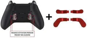 Enhancement Metal Pad Kits + Metallic Scarlet Red Stainless Steel Paddles for Xbox Elite Series 2, Elite Series 2 Core Controller (Model 1797) @ Enhancement Metal Pad Kits + Metallic Scarlet Red Stainless Steel Paddles for Xbox Elite Series 2, Elite Series 2 Core Controller (Model 1797) @