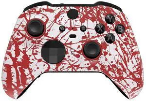 Blood Patterned Faceplate Cover, Soft Touch Front Housing Shell Case Replacement Kit for Xbox One Elite Series 2, Xbox Elite 2 Core Controller Model 1797 - Accent Rings Included @ Blood Patterned Faceplate Cover, Soft Touch Front Housing Shell Case Replacement Kit for Xbox One Elite Series 2, Xbox Elite 2 Core Controller Model 1797 - Accent Rings Included @