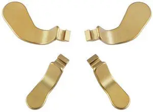 4 pcs Metal Gold Stainless Steel Paddles, Replacement Parts Video Games Accessories Kits Interchangeable Hair Trigger Locks for Xbox One Elite, Xbox Elite Seies 2 & Elite 2 Core Controller @ 4 pcs Metal Gold Stainless Steel Paddles, Replacement Parts Video Games Accessories Kits Interchangeable Hair Trigger Locks for Xbox One Elite, Xbox Elite Seies 2 & Elite 2 Core Controller @