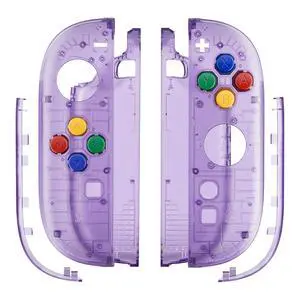 DIY Replacement Shell Buttons for Joycon 2, Housing Faceplate Case + Decorative Strips + ABXY Direction Keys + Tool for Nintendo Switch 2 Controller - Essence Version - Clear Atomic Purple @ DIY Replacement Shell Buttons for Joycon 2, Housing Faceplate Case + Decorative Strips + ABXY Direction Keys + Tool for Nintendo Switch 2 Controller - Essence Version - Clear Atomic Purple @