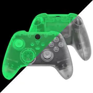 Full Set Shell Buttons for Xbox Series X & S Controller, Glow in Dark - Green Replacement Side Rails Grips Front Back Plate Cover for Xbox Core Wireless - Controller NOT Included @ Full Set Shell Buttons for Xbox Series X & S Controller, Glow in Dark - Green Replacement Side Rails Grips Front Back Plate Cover for Xbox Core Wireless - Controller NOT Included @