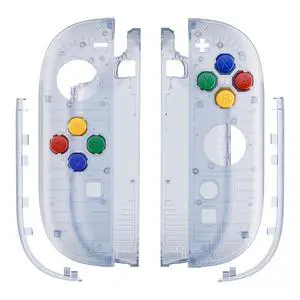 DIY Replacement Shell Buttons for Joycon 2, Housing Faceplate Case + Decorative Strips + ABXY Direction Keys + Tools for Nintendo Switch 2 Controller - Essence Version - Clear Glacier Blue @ DIY Replacement Shell Buttons for Joycon 2, Housing Faceplate Case + Decorative Strips + ABXY Direction Keys + Tools for Nintendo Switch 2 Controller - Essence Version - Clear Glacier Blue @