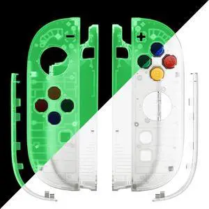 Replacement Shell Buttons for Joycon 2, Housing Faceplate Case + Decorative Strips + ABXY Direction Keys + Tools for Nintendo Switch 2 Controller - Essence Version - Glow in Dark - Green @ Replacement Shell Buttons for Joycon 2, Housing Faceplate Case + Decorative Strips + ABXY Direction Keys + Tools for Nintendo Switch 2 Controller - Essence Version - Glow in Dark - Green @