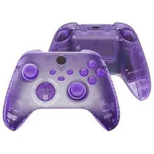 Full Set Shell Buttons for Xbox Series X & S Controller, Clear Atomic Purple Replacement Side Rails Grips Front Back Plate Cover for Xbox Core Wireless Controller @ Full Set Shell Buttons for Xbox Series X & S Controller, Clear Atomic Purple Replacement Side Rails Grips Front Back Plate Cover for Xbox Core Wireless Controller @