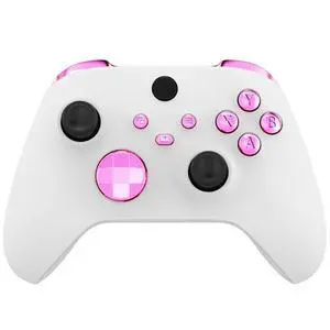 Replacement Buttons for Xbox Core Wireless Controller, Chrome Pink Glossy Custom LB RB LT RT Bumpers Trigers Dpad ABXY Start Back Sync Share Keys Parts for Xbox Series X & S Controller @ Replacement Buttons for Xbox Core Wireless Controller, Chrome Pink Glossy Custom LB RB LT RT Bumpers Trigers Dpad ABXY Start Back Sync Share Keys Parts for Xbox Series X & S Controller @