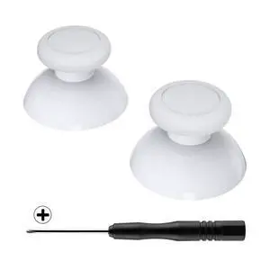 White Replacement 3D Joystick Thumbsticks, Analog Thumb Sticks with Cross Screwdriver for Nintendo Switch Pro Controller @ White Replacement 3D Joystick Thumbsticks, Analog Thumb Sticks with Cross Screwdriver for Nintendo Switch Pro Controller @