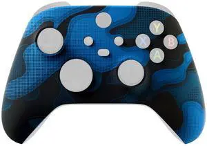 Replacement Shell for Xbox Series X & S Controller - Unleash Your Style - Blue Black Camouflage Custom Acessories Front Housing Cover for Xbox Core Controller @ Replacement Shell for Xbox Series X & S Controller - Unleash Your Style - Blue Black Camouflage Custom Acessories Front Housing Cover for Xbox Core Controller @