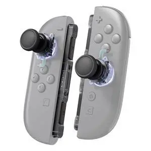 Replacement 3D Joystick & Thumb Grips & Side Rail Shell Buttons for Nintendo Switch 2 JoyCon, Console Rail Stickers Left Right Analog Stick Thumbsticks Cap for Switch 2 - Clear Slate Black @ Replacement 3D Joystick & Thumb Grips & Side Rail Shell Buttons for Nintendo Switch 2 JoyCon, Console Rail Stickers Left Right Analog Stick Thumbsticks Cap for Switch 2 - Clear Slate Black @