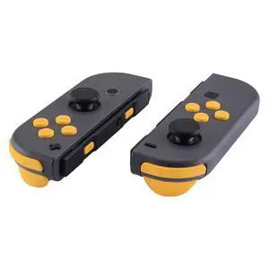 DIY Full Set Buttons for Nintendo Switch & Switch OLED, Custom Replacement Buttons for JoyCon, ABXY Direction Keys SR SL L R ZR ZL + - Home Capture Trigger Buttons Springs - Caution Yellow @ DIY Full Set Buttons for Nintendo Switch & Switch OLED, Custom Replacement Buttons for JoyCon, ABXY Direction Keys SR SL L R ZR ZL + - Home Capture Trigger Buttons Springs - Caution Yellow @