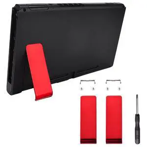 2 Set of Chrome Red Replacement Kickstand for Nintendo Switch Console, Back Bracket Holder Kick Stand for Nintendo Switch - Console NOT Included @ 2 Set of Chrome Red Replacement Kickstand for Nintendo Switch Console, Back Bracket Holder Kick Stand for Nintendo Switch - Console NOT Included @