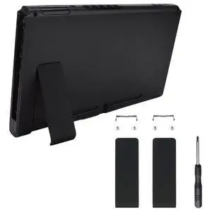2 Set of Black Soft Touch Replacement Kickstand for Nintendo Switch Console, Back Bracket Holder Kick Stand for Nintendo Switch - Console NOT Included @ 2 Set of Black Soft Touch Replacement Kickstand for Nintendo Switch Console, Back Bracket Holder Kick Stand for Nintendo Switch - Console NOT Included @
