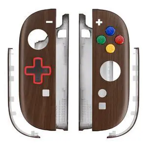 Replacement Shell (D-Pad Version) with Buttons for Joycon 2, Custom Housing Faceplate Case + Decorative Strips + ABXY Dpad for Nintendo Switch 2 Controller - Essence Version - Wood Grain @ Replacement Shell (D-Pad Version) with Buttons for Joycon 2, Custom Housing Faceplate Case + Decorative Strips + ABXY Dpad for Nintendo Switch 2 Controller - Essence Version - Wood Grain @