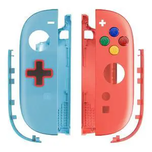 Replacement Shell (D-Pad Version) with Buttons for Joycon 2, Custom Housing Faceplate Case + Decorative Strips + ABXY Dpad for Nintendo Switch 2 Controller - Essence Version - Blue Orange @ Replacement Shell (D-Pad Version) with Buttons for Joycon 2, Custom Housing Faceplate Case + Decorative Strips + ABXY Dpad for Nintendo Switch 2 Controller - Essence Version - Blue Orange @