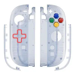 Replacement Shell (D-Pad Version) with Buttons for Joycon 2, Housing Faceplate Case + Decorative Strips + ABXY Dpad for Nintendo Switch 2 Controller - Essence Version - Clear Glacier Blue @ Replacement Shell (D-Pad Version) with Buttons for Joycon 2, Housing Faceplate Case + Decorative Strips + ABXY Dpad for Nintendo Switch 2 Controller - Essence Version - Clear Glacier Blue @