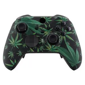 Green Weeds Patterned Faceplate Cover, Soft Touch Front Housing Shell Case Replacement Kit for Xbox One Elite Series 2, Xbox Elite 2 Core Controller Model 1797 - Accent Rings Included @ Green Weeds Patterned Faceplate Cover, Soft Touch Front Housing Shell Case Replacement Kit for Xbox One Elite Series 2, Xbox Elite 2 Core Controller Model 1797 - Accent Rings Included @