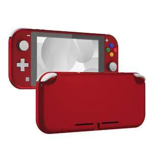 Soft Touch Scarlet Red DIY Replacement Shell for Nintendo Switch Lite, NSL Handheld Controller Housing w/Screen Protector, Custom Case Cover for Nintendo Switch Lite @ Soft Touch Scarlet Red DIY Replacement Shell for Nintendo Switch Lite, NSL Handheld Controller Housing w/Screen Protector, Custom Case Cover for Nintendo Switch Lite @
