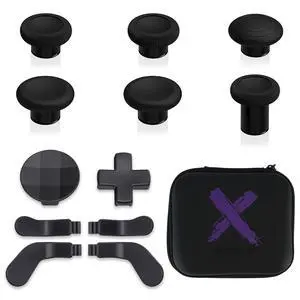 13 in 1 Component Pack Kit for Xbox Elite Series 2 Controller, 6 Metal Thumbsticks & Adjustment Tool, 2 D-Pads, 4 Paddles for Xbox Elite Series 2 Core Controller - Metallic Black @ 13 in 1 Component Pack Kit for Xbox Elite Series 2 Controller, 6 Metal Thumbsticks & Adjustment Tool, 2 D-Pads, 4 Paddles for Xbox Elite Series 2 Core Controller - Metallic Black @