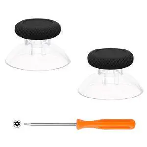 Replacement Thumbsticks for Xbox Series X & S Controller, Joysticks Repair Kit for Xbox Wireless Controller, Custom Analog Stick Buttons for Xbox One S/X/Elite Controller - Black & Clear @ Replacement Thumbsticks for Xbox Series X & S Controller, Joysticks Repair Kit for Xbox Wireless Controller, Custom Analog Stick Buttons for Xbox One S/X/Elite Controller - Black & Clear @