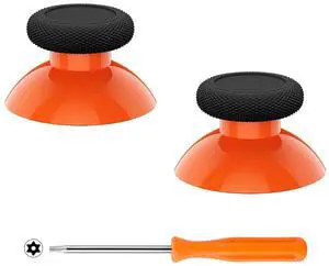 Replacement Thumbsticks for Xbox Core Wireless Controller, Joysticks Repair Kit for Xbox Series X/S Controller, Custom Analog Stick Buttons for Xbox One S/X/Elite - Orange & Black @ Replacement Thumbsticks for Xbox Core Wireless Controller, Joysticks Repair Kit for Xbox Series X/S Controller, Custom Analog Stick Buttons for Xbox One S/X/Elite - Orange & Black @