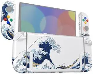 DIY Replacement Shell Buttons for Nintendo Switch 2, Custom Full Set Back Plate Controller Housing with Buttons for Switch 2 Handheld Console & Joycon 2 - Deluxe Version - The Great Wave @ DIY Replacement Shell Buttons for Nintendo Switch 2, Custom Full Set Back Plate Controller Housing with Buttons for Switch 2 Handheld Console & Joycon 2 - Deluxe Version - The Great Wave @
