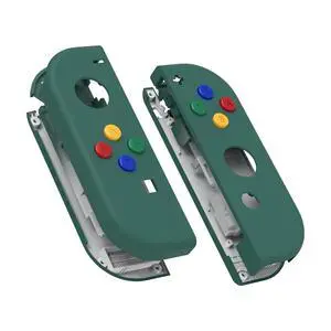 DIY Replacement Shell Buttons for Nintendo Switch & Switch OLED, Pine Green Custom Soft Touch Housing with Corlorful Button for Joycon Handheld Controller - Console Shell NOT Included @ DIY Replacement Shell Buttons for Nintendo Switch & Switch OLED, Pine Green Custom Soft Touch Housing with Corlorful Button for Joycon Handheld Controller - Console Shell NOT Included @