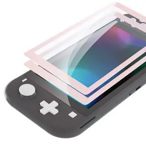 2 Pack Cherry Blossoms Pink Border Transparent HD Clear Protector Film, Tempered Glass Screen Protector for Nintendo Switch Lite @ 2 Pack Cherry Blossoms Pink Border Transparent HD Clear Protector Film, Tempered Glass Screen Protector for Nintendo Switch Lite @
