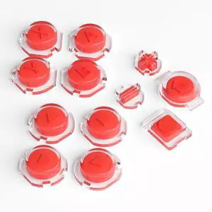 Replacement Two-Tone Jelly Buttons for JoyCon, Red & Clear with Symbols Custom Controller ABXY Direction Home Capture + - Keys, DIY Action Face Buttons for Nintendo Switch & Switch OLED @ Replacement Two-Tone Jelly Buttons for JoyCon, Red & Clear with Symbols Custom Controller ABXY Direction Home Capture + - Keys, DIY Action Face Buttons for Nintendo Switch & Switch OLED @