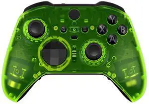 Clear Lime Green Replacement Faceplate Cover for Xbox One Elite Controller Series 2 (Model 1797), Custom DIY Front Housing Shell Case & Accent Rings for Xbox Elite Series 2 Core Controller @ Clear Lime Green Replacement Faceplate Cover for Xbox One Elite Controller Series 2 (Model 1797), Custom DIY Front Housing Shell Case & Accent Rings for Xbox Elite Series 2 Core Controller @
