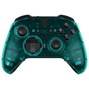 Emerald Green Replacement Faceplate Cover for Xbox One Elite Controller Series 2 (Model 1797), Custom DIY Front Housing Shell Case & Accent Rings for Xbox Elite Series 2 Core Controller @ Emerald Green Replacement Faceplate Cover for Xbox One Elite Controller Series 2 (Model 1797), Custom DIY Front Housing Shell Case & Accent Rings for Xbox Elite Series 2 Core Controller @