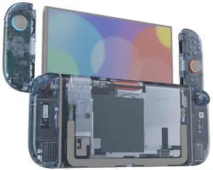 DIY Replacement Shell Buttons for Nintendo Switch 2, Full Set Rear Back Plate Controller Housing with Buttons for Switch 2 Handheld Console & Joycon 2 - Deluxe Version - Clear Glacier Blue @ DIY Replacement Shell Buttons for Nintendo Switch 2, Full Set Rear Back Plate Controller Housing with Buttons for Switch 2 Handheld Console & Joycon 2 - Deluxe Version - Clear Glacier Blue @