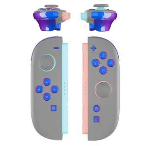 DIY Replacement Full Set Buttons for Joycon 2, Custom ABXY Direction Keys Dpad + - C Home Capture Release L R ZR ZL Trigger Buttons for Nintendo Switch 2 Controller - Chameleon Purple Blue @ DIY Replacement Full Set Buttons for Joycon 2, Custom ABXY Direction Keys Dpad + - C Home Capture Release L R ZR ZL Trigger Buttons for Nintendo Switch 2 Controller - Chameleon Purple Blue @