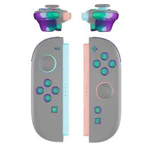 DIY Replacement Full Set Buttons for Joycon 2, Custom ABXY Direction Keys Dpad + - C Home Capture Release L R ZR ZL Trigger Buttons for Nintendo Switch 2 Controller- Chameleon Green Purple @ DIY Replacement Full Set Buttons for Joycon 2, Custom ABXY Direction Keys Dpad + - C Home Capture Release L R ZR ZL Trigger Buttons for Nintendo Switch 2 Controller- Chameleon Green Purple @