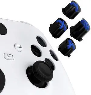 ABXY Buttons for Xbox Series X & S Controller, Three-Tone Black & Clear with Blue Classic Symbols Action Keys Replacement Buttons for Xbox One S/X, Elite Series 2 & 1 Wireless Controller @ ABXY Buttons for Xbox Series X & S Controller, Three-Tone Black & Clear with Blue Classic Symbols Action Keys Replacement Buttons for Xbox One S/X, Elite Series 2 & 1 Wireless Controller @