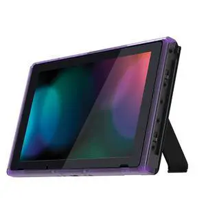 Clear Atomic Purple DIY Housing Shell for Nintendo Switch Console, Replacement Faceplate Front Frame for Nintendo Switch Console w/Volume Up Down Power Buttons @ Clear Atomic Purple DIY Housing Shell for Nintendo Switch Console, Replacement Faceplate Front Frame for Nintendo Switch Console w/Volume Up Down Power Buttons @